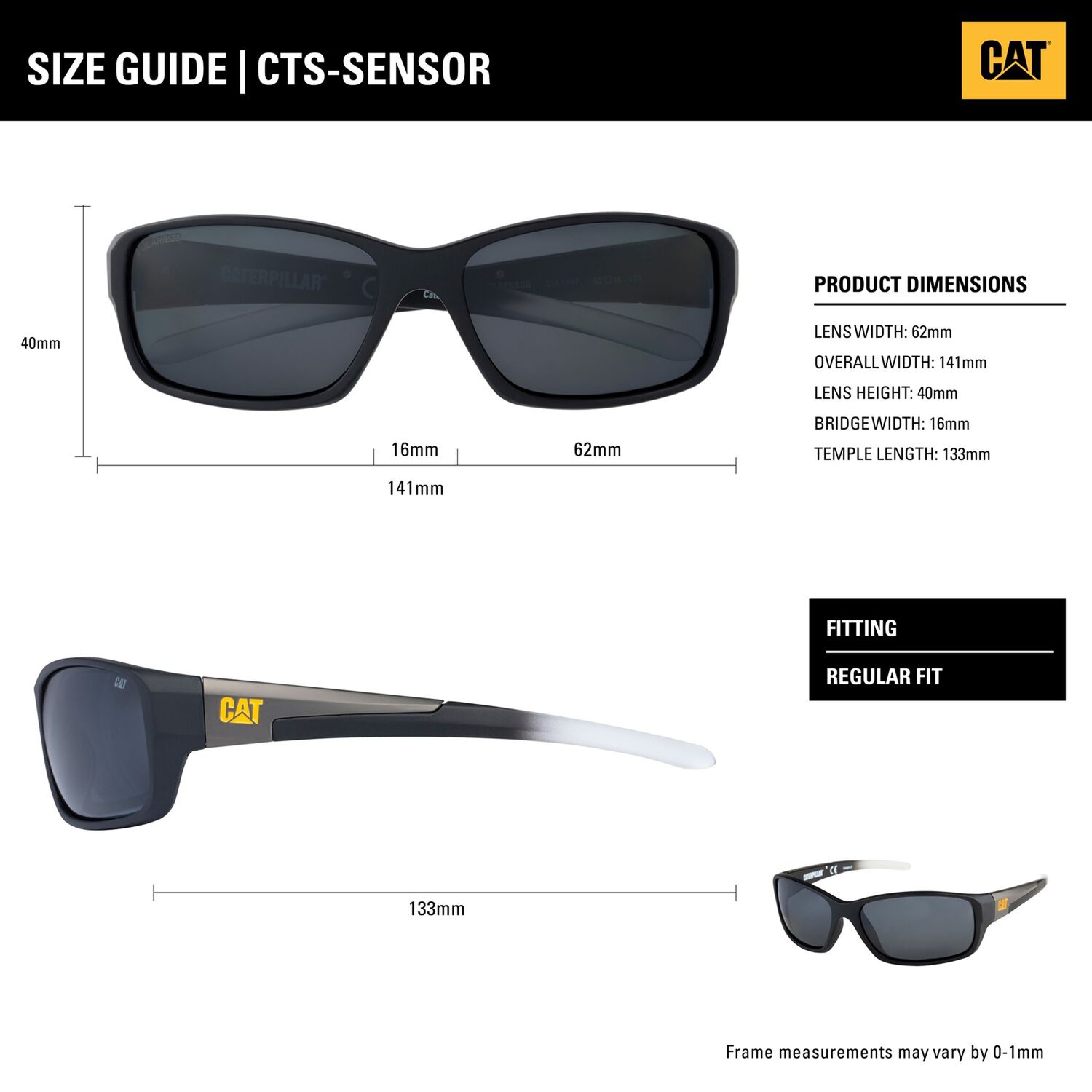 Lentes De Sol Polarizados Cat Cts-sensor-108p Gris image number 2.0