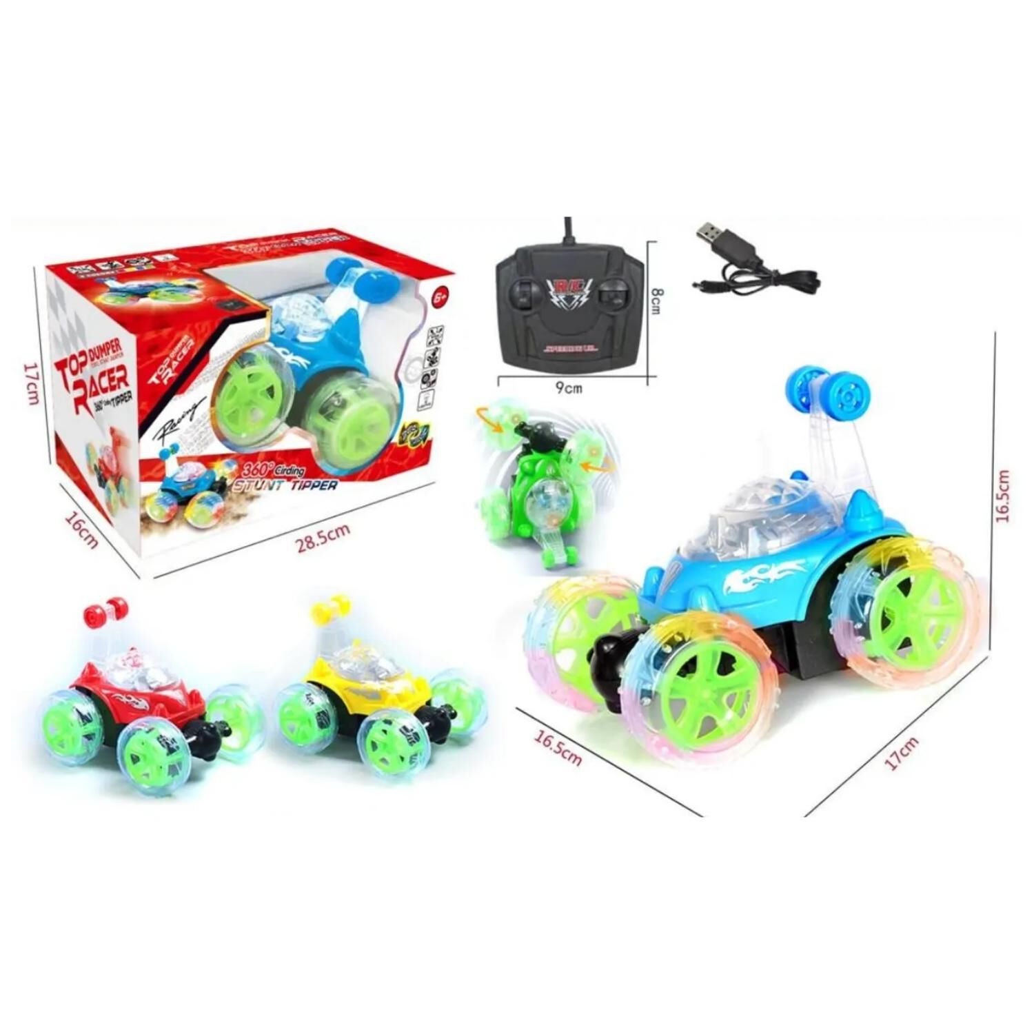 Juguete Auto Loco A Control Remoto Giros 360 Infantil image number 3.0