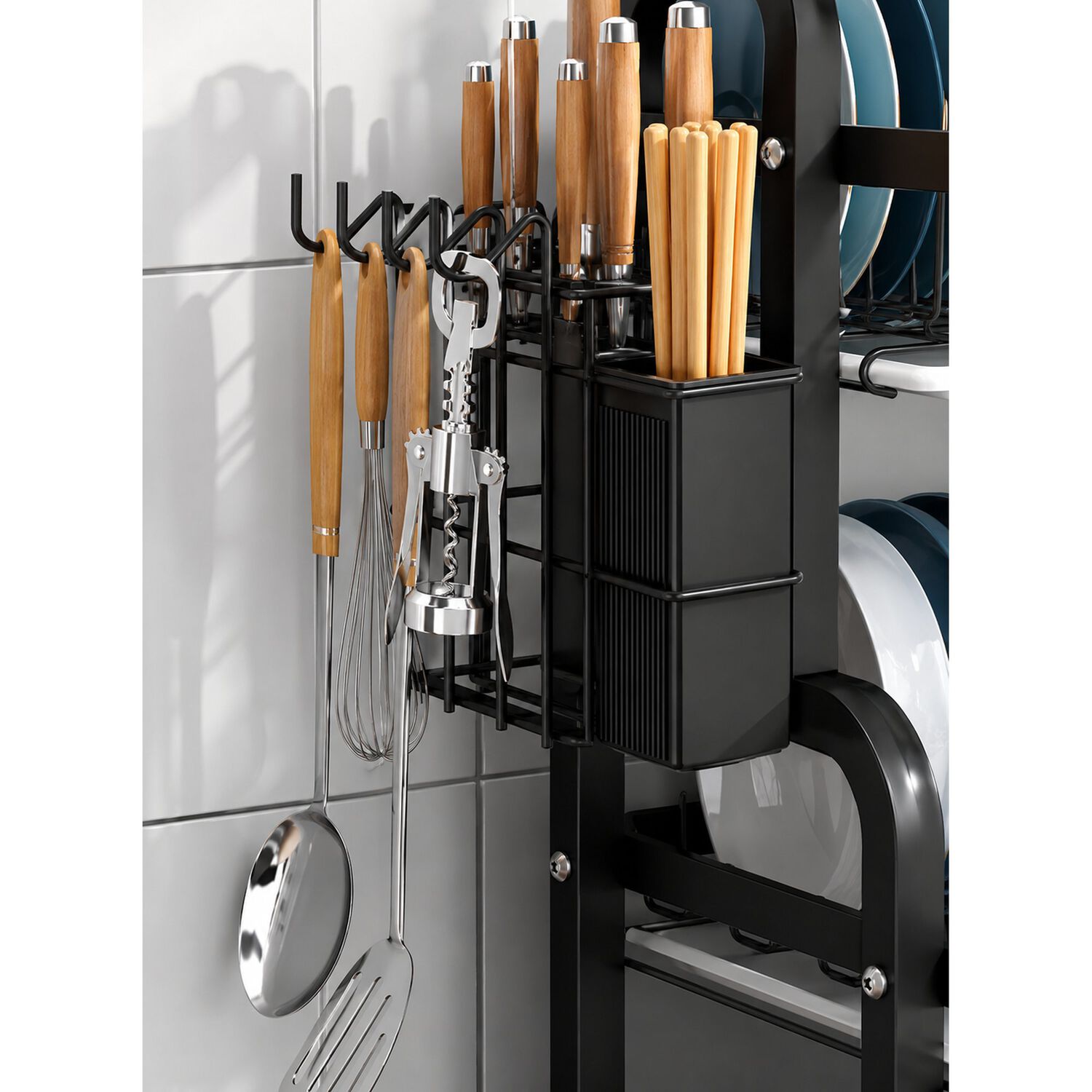 Secador Escurridor Organizador De Platos 3 Niveles Cocina image number 4.0