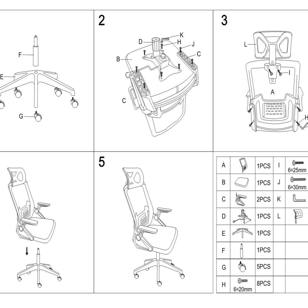 Silla De Oficina Ejecutiva Manchester Ergonomica Color Negro Bm-809 Arthome image number 6.0