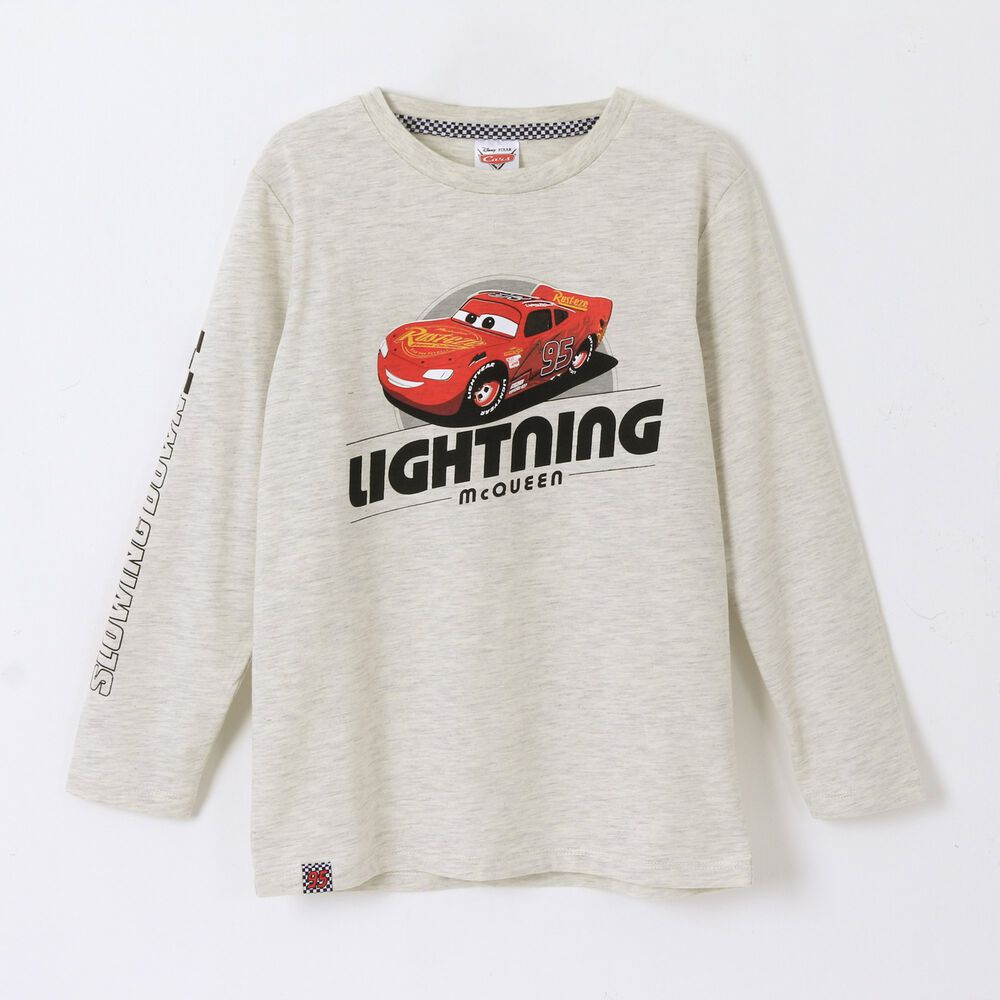 Polera Manga Larga Ni&ntilde;o Rayo Mcqueen Cars Gris Disney image number 0.0