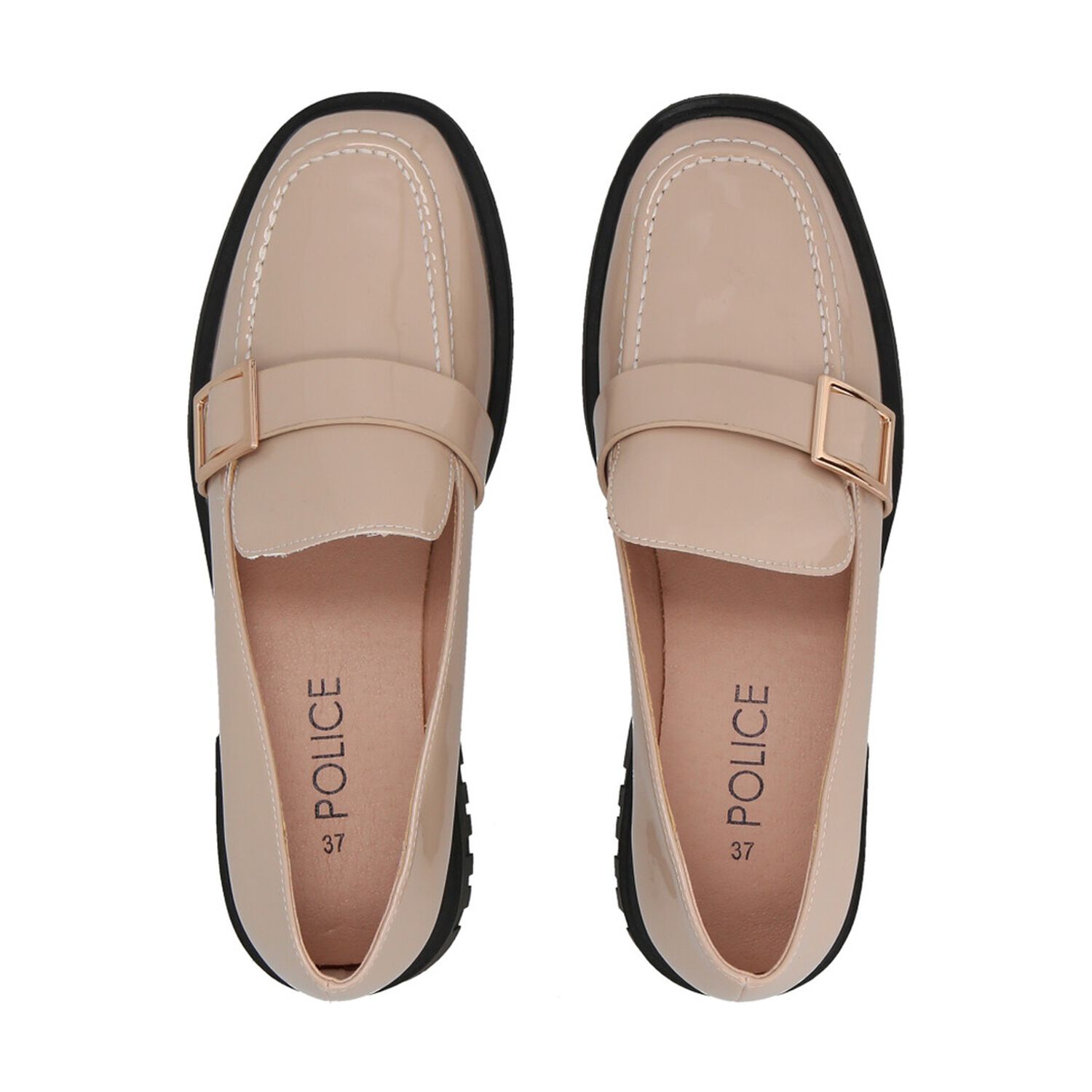Mocasin Mujer Beige Comfy Police image number 1.0