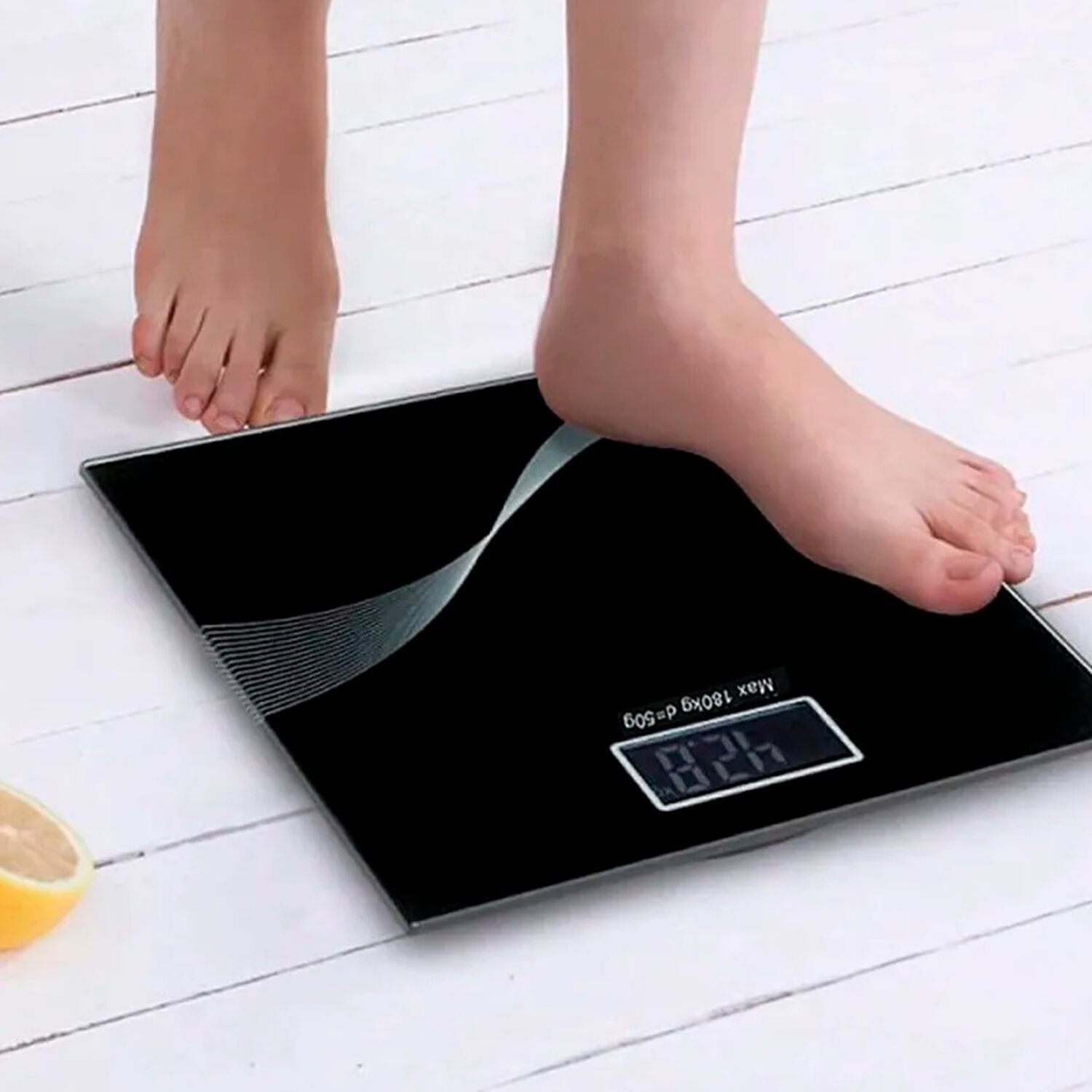 B&aacute;scula Digital Ultradelgado Vidrio Templado Pantalla Lcd 180kg image number 2.0