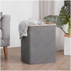 Cesta Canasta Para Ropa Sucia Elegante Lavandería Gris