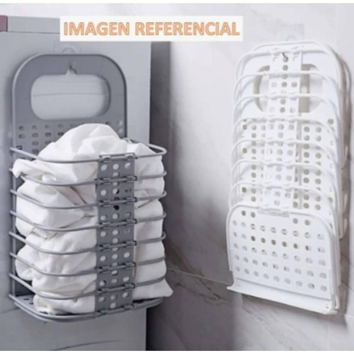 Pack De 2 Cesta Para Ropa Sucia Plegable Ahorra Espacio Mono image number 0.0