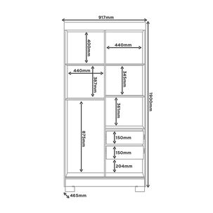 Closet 2 Puertas Corredera Lumire 190x46,5x 91,7