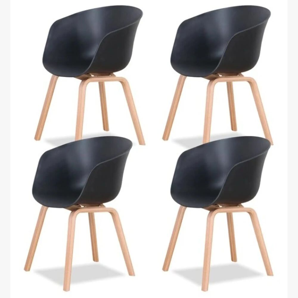 Comedor Mesa Expandible 100 - 180cms + 4 Sillas Cup Negro image number 5.0