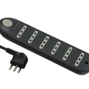 Alargador Negro 6 Tomas 5metros Con Switch Encendido/apagado