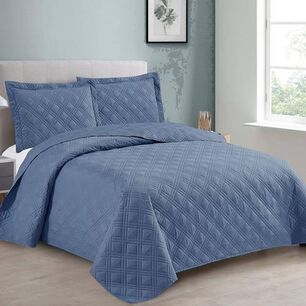 Quilt Andes Liso Azul 2 Plazas