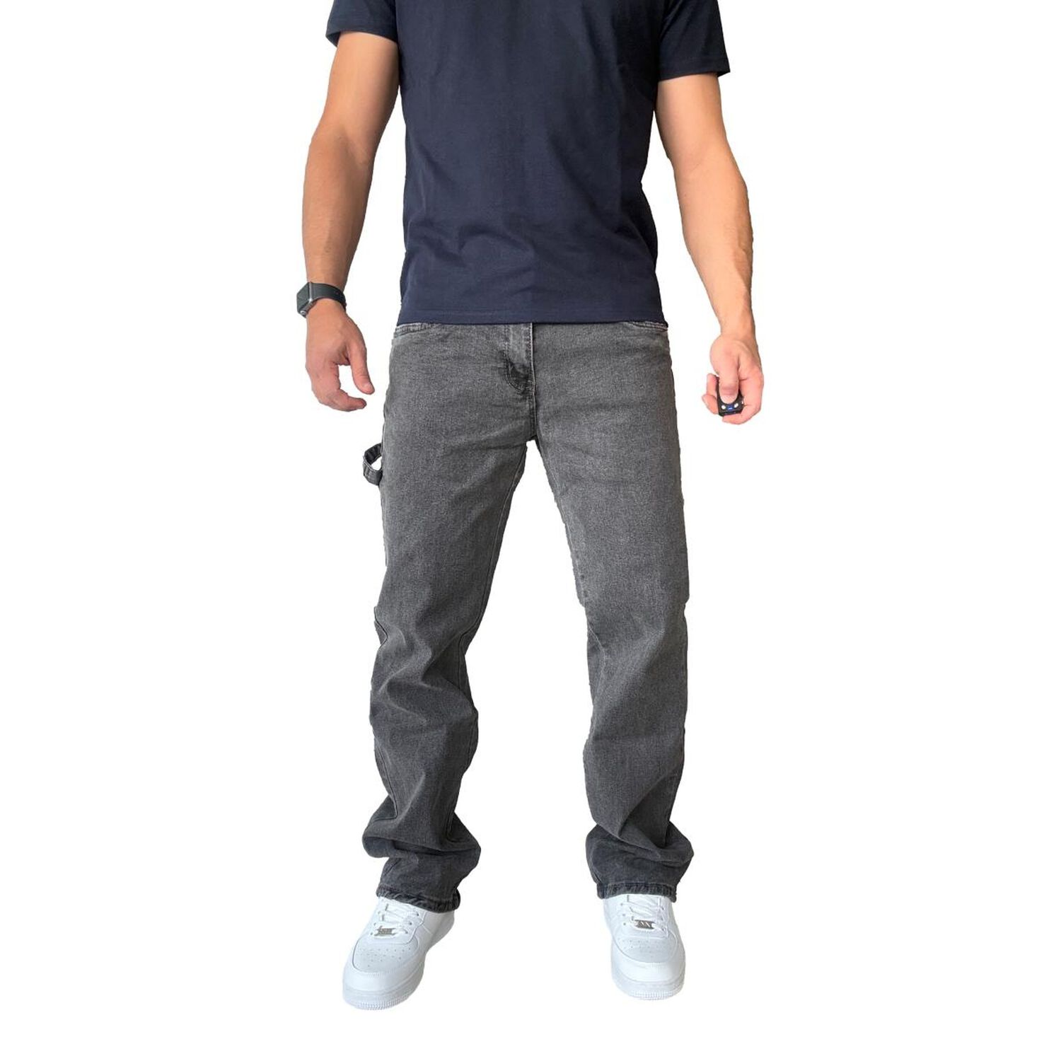 Jeans Cargo Elasticado Recto Gris image number 0.0