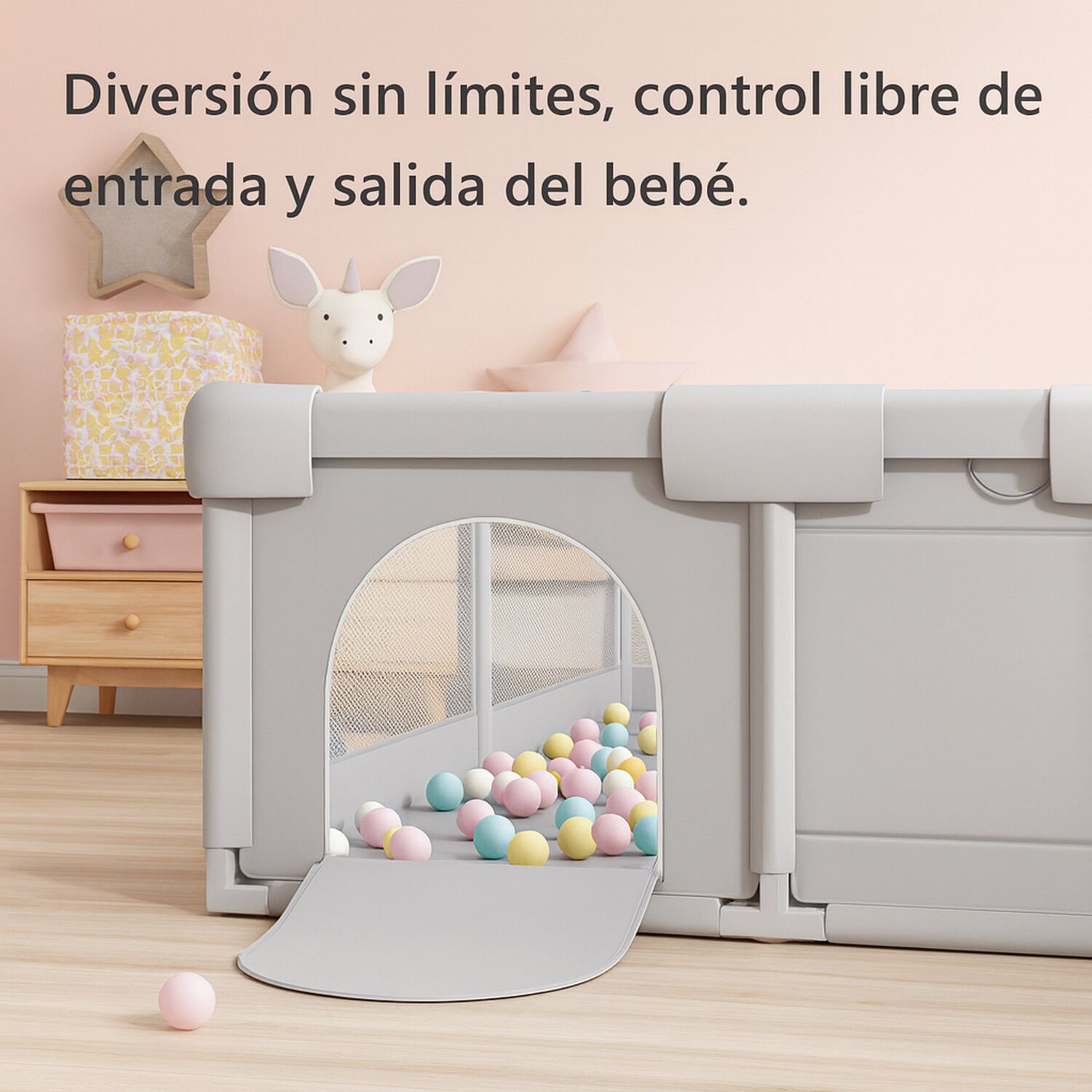 Corral De Juegos Infantil Con Accesorios De Juego 150x180 image number 3.0