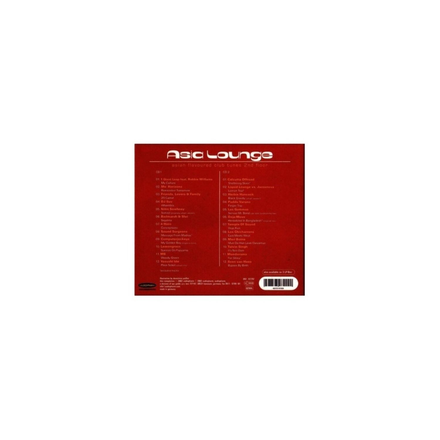 Asia Lounge - Asian Flavoured Club Tunes-2nd Floor (2cd) | Cd image number 1.0