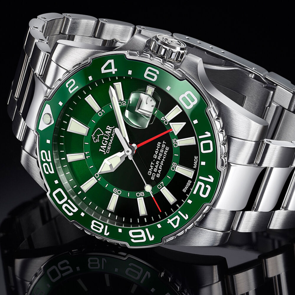 Reloj J1011/3 Jaguar Swiss Verde Hombre Ceramic image number 2.0