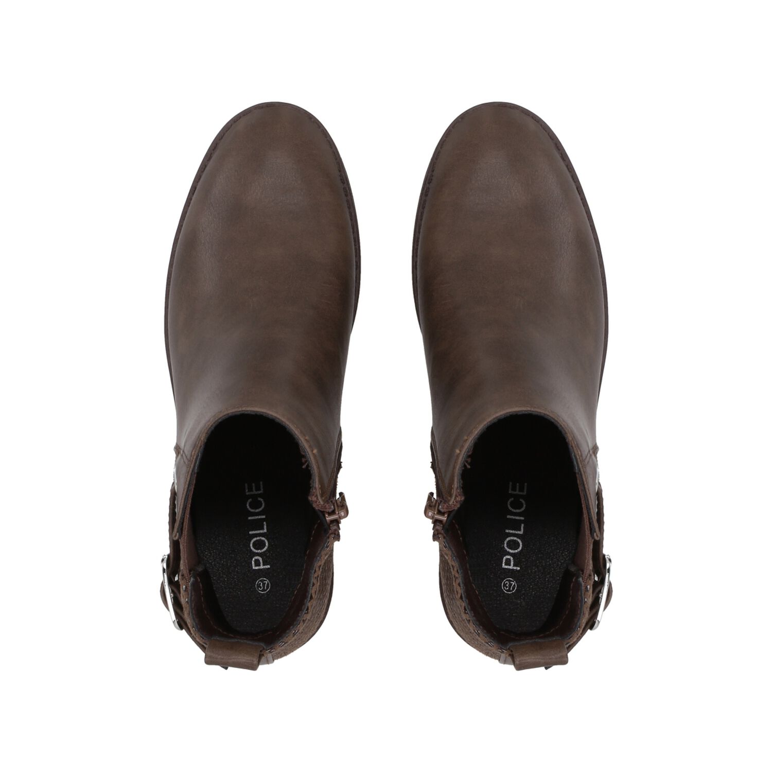 Botin Casual Mujer Caf&eacute; Taco Medio Harper Police image number 1.0