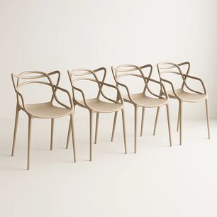 Pack De 4 Sillas De Terraza O Comedor Master - Beige