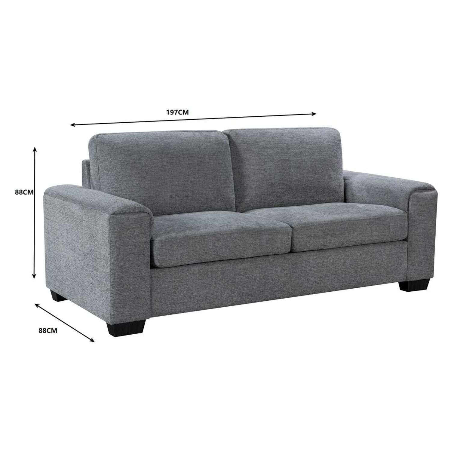 Sofa Cama Azhome Londres Gris Resorte Pocket / 3 Cuerpos image number 2.0