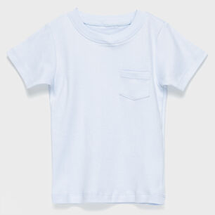 Polera Celeste Bolsillo Algod&oacute;n Peruano