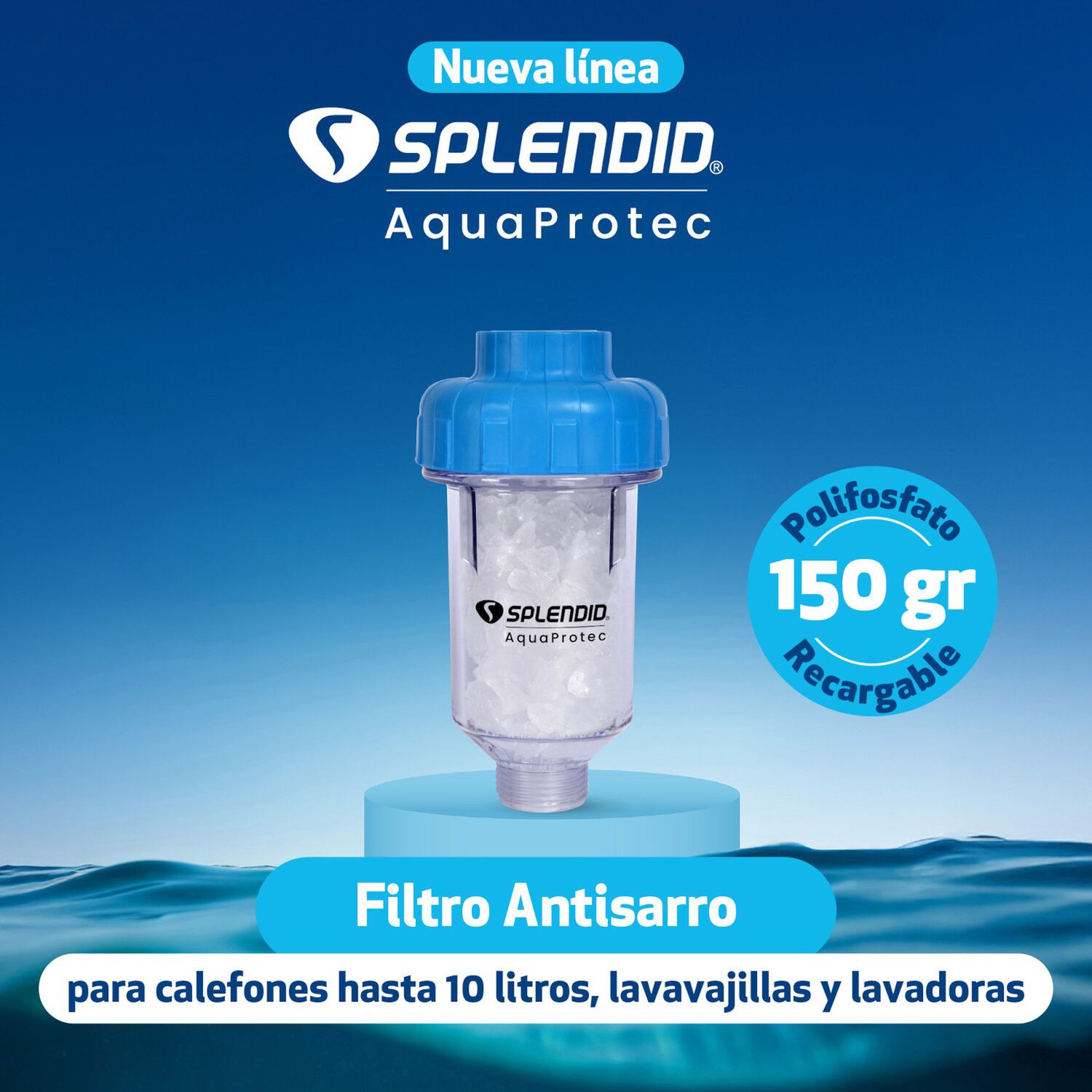 Pack Filtro De Agua Antisarro 150gr + Recarga 500g Splendid image number 5.0