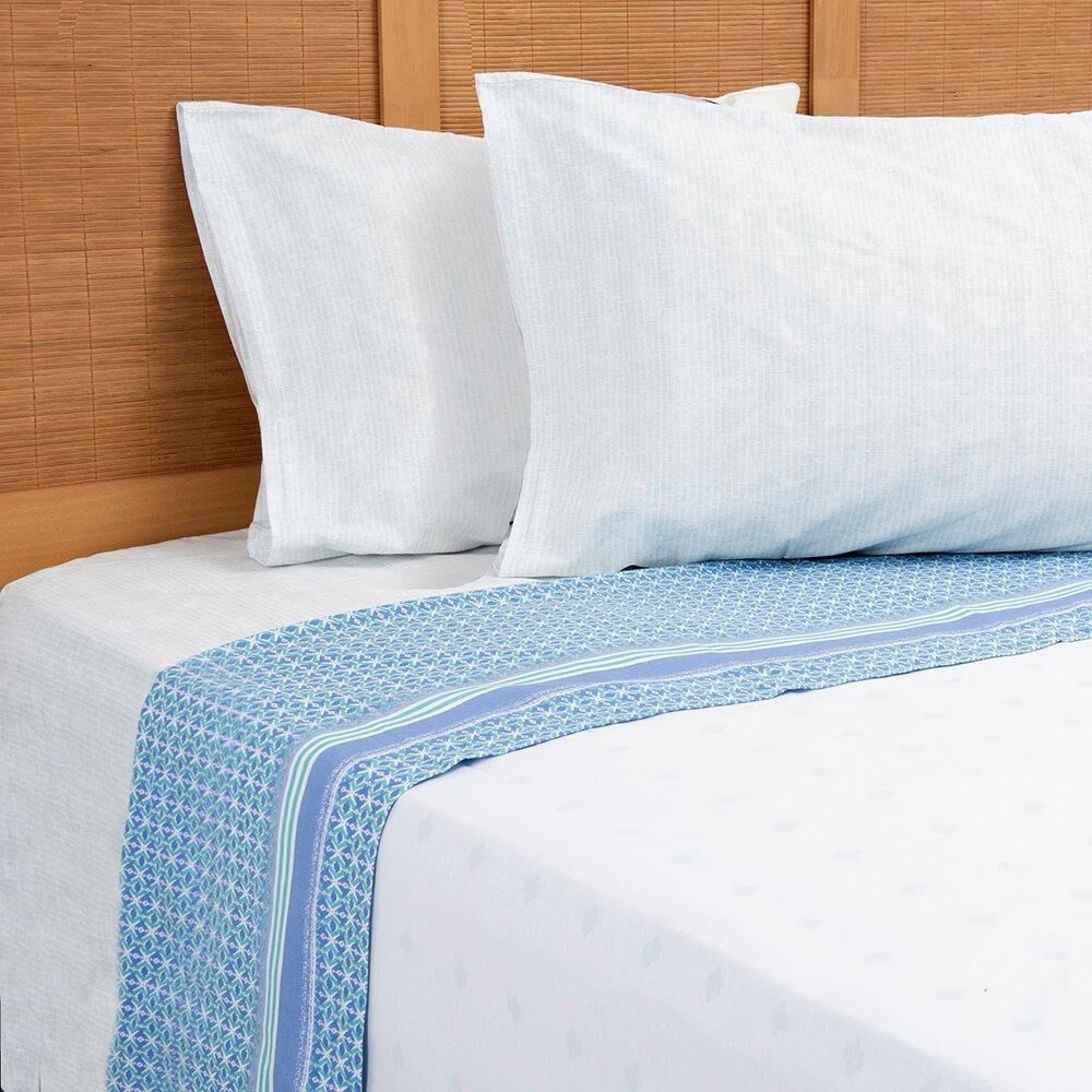 Sábana Mashini 180 Hilos King Agua image number 0.0