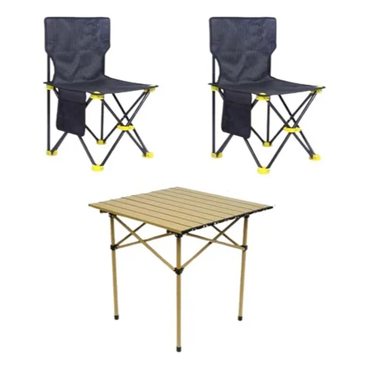 Pack Mesa Y 2 Sillas Plegables Exterior Camping Portatil image number 1.0
