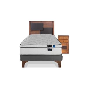 Cama Europea Flex Valencia / 1.5 Plazas / Base Normal + Set De Maderas