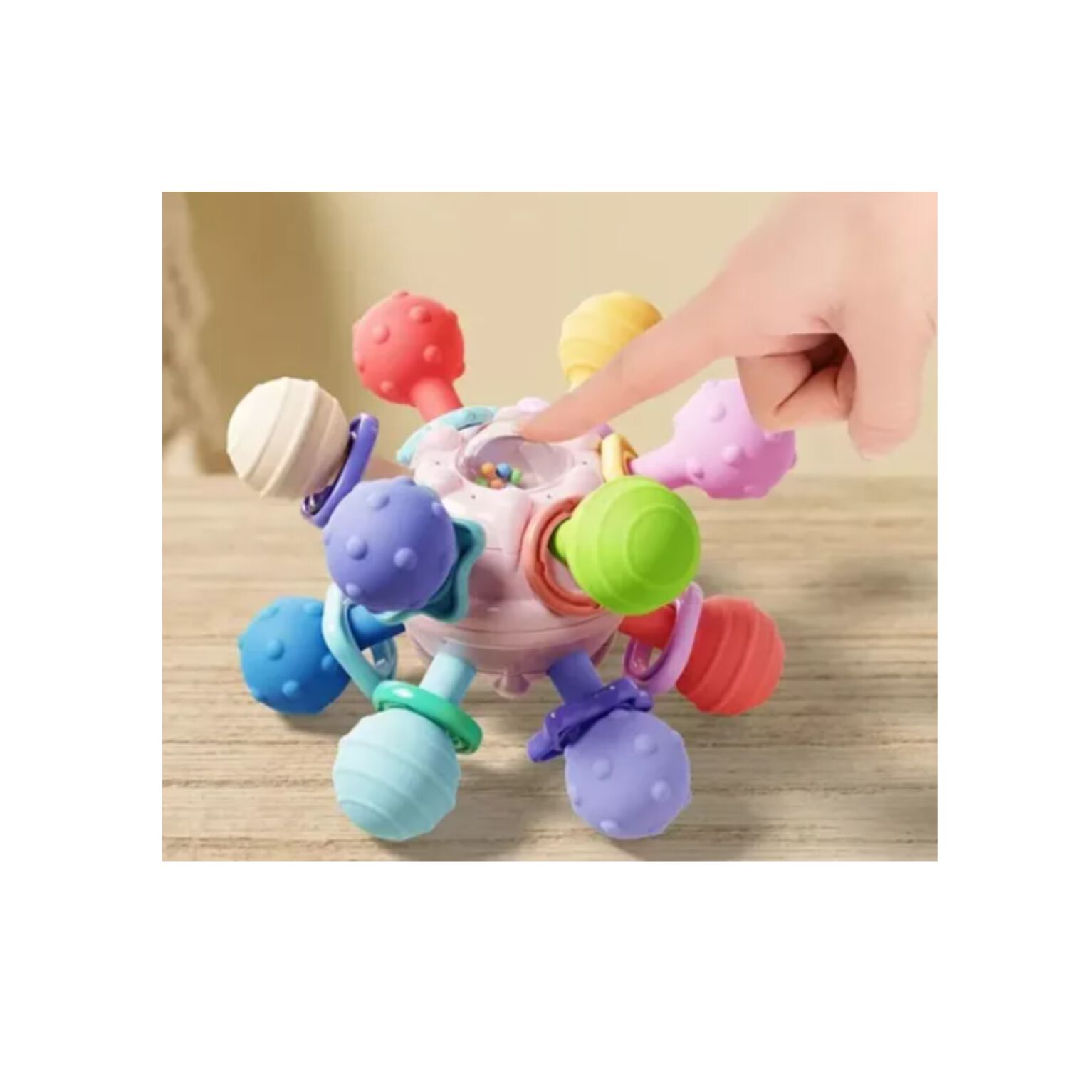 Juguete Pelota Sensorial Para Beb&eacute; 0 A 12m Montessori 4 En 1 image number 2.0