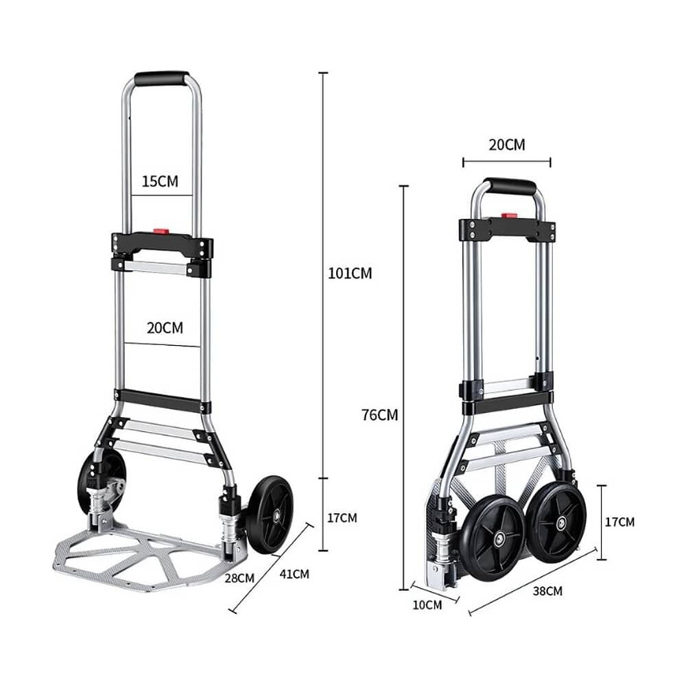 Carretilla De Carga Yegua Plegable Extensible Soporte 100 Kg image number 2.0