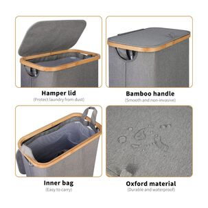 Cesto Ropa Sucia 75l Con Tapa Bolsa Extraible