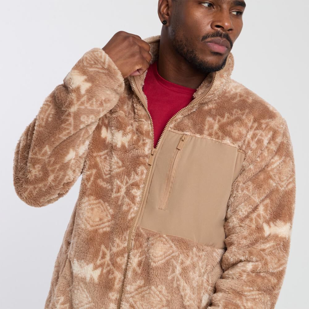 Polerón Deportivo Bloque Color Cuello Alto Hombre Wetland image number 4.0