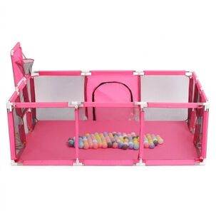 Corral Parque Infantil Beb&eacute; Plegable Con Canasta Malla 180cm