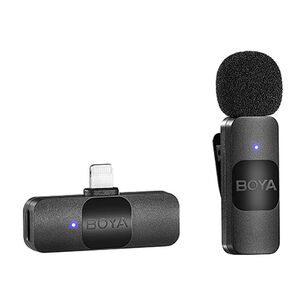 Boya Micr&oacute;fono Inal&aacute;mbrico 2.4ghz Lightning Ultra Compacto Y Portable