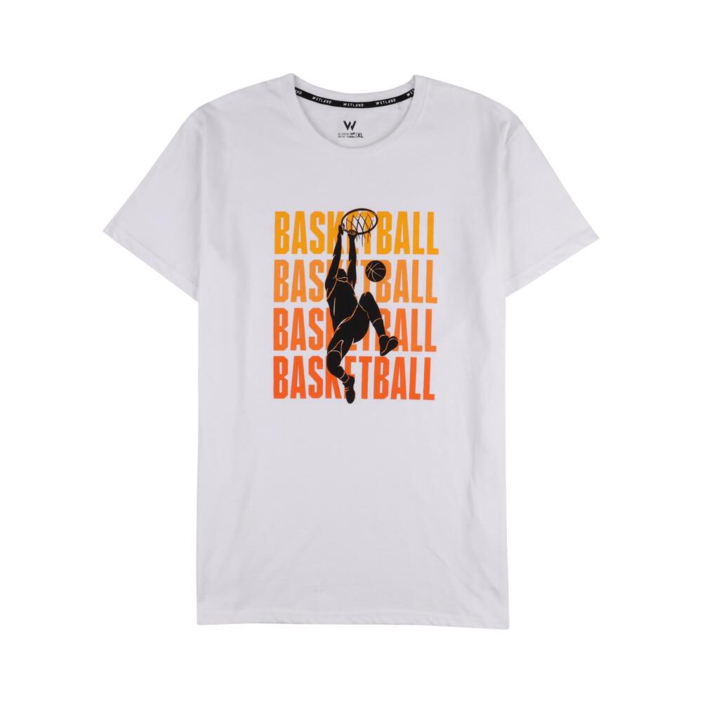 Polera Deportiva Estampada Manga Corta Cuello Redondo Hombre Wetland image number 0.0