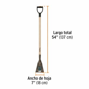 Raspador Hoja 7 Pulg Con Mango Largo De 54 Pulg Truper