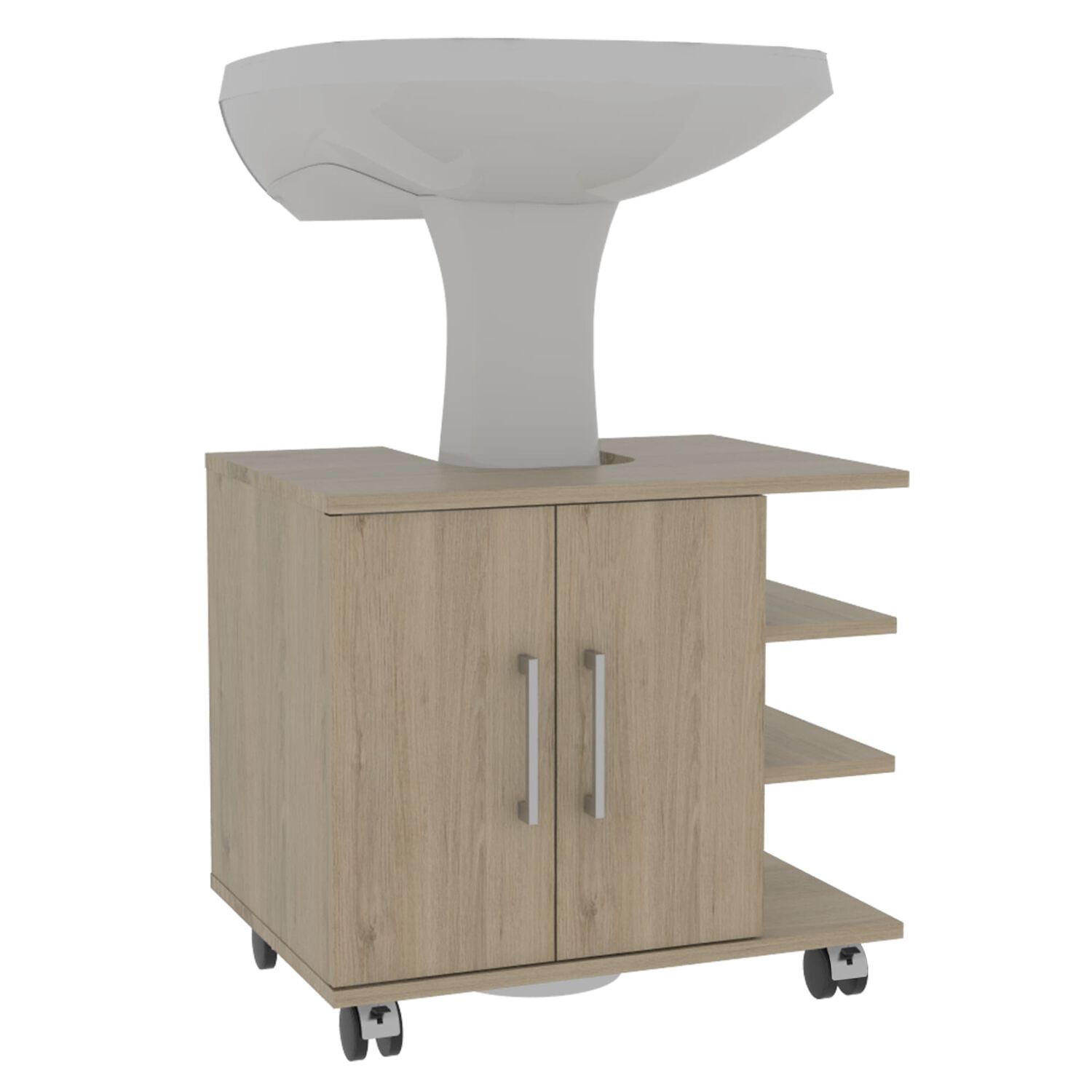 Mueble Ba&ntilde;o 2 Puertas Fm-003c Caf&eacute; Claro image number 0.0