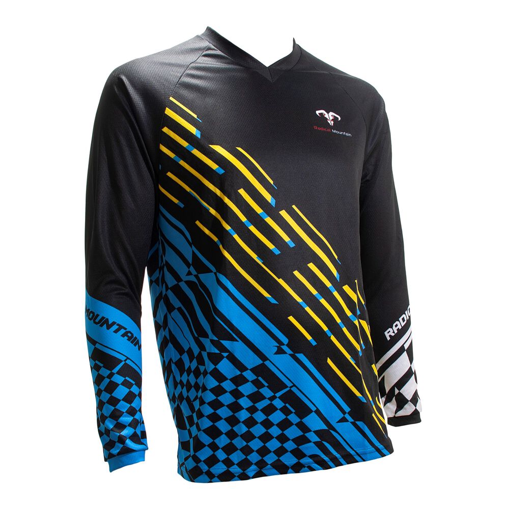 Jersey Mtb Negro Azul M Radical Mountain image number 0.0