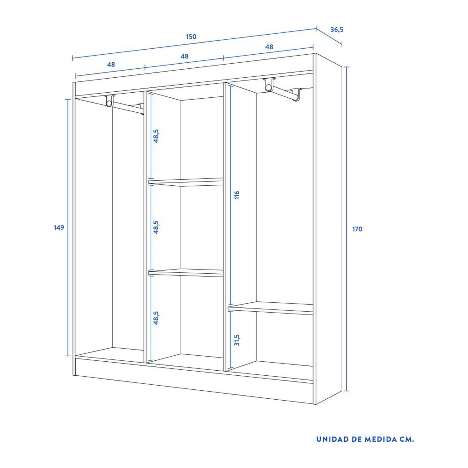 Cl&oacute;set Cic Ladero / 6 Puertas image number 1.0