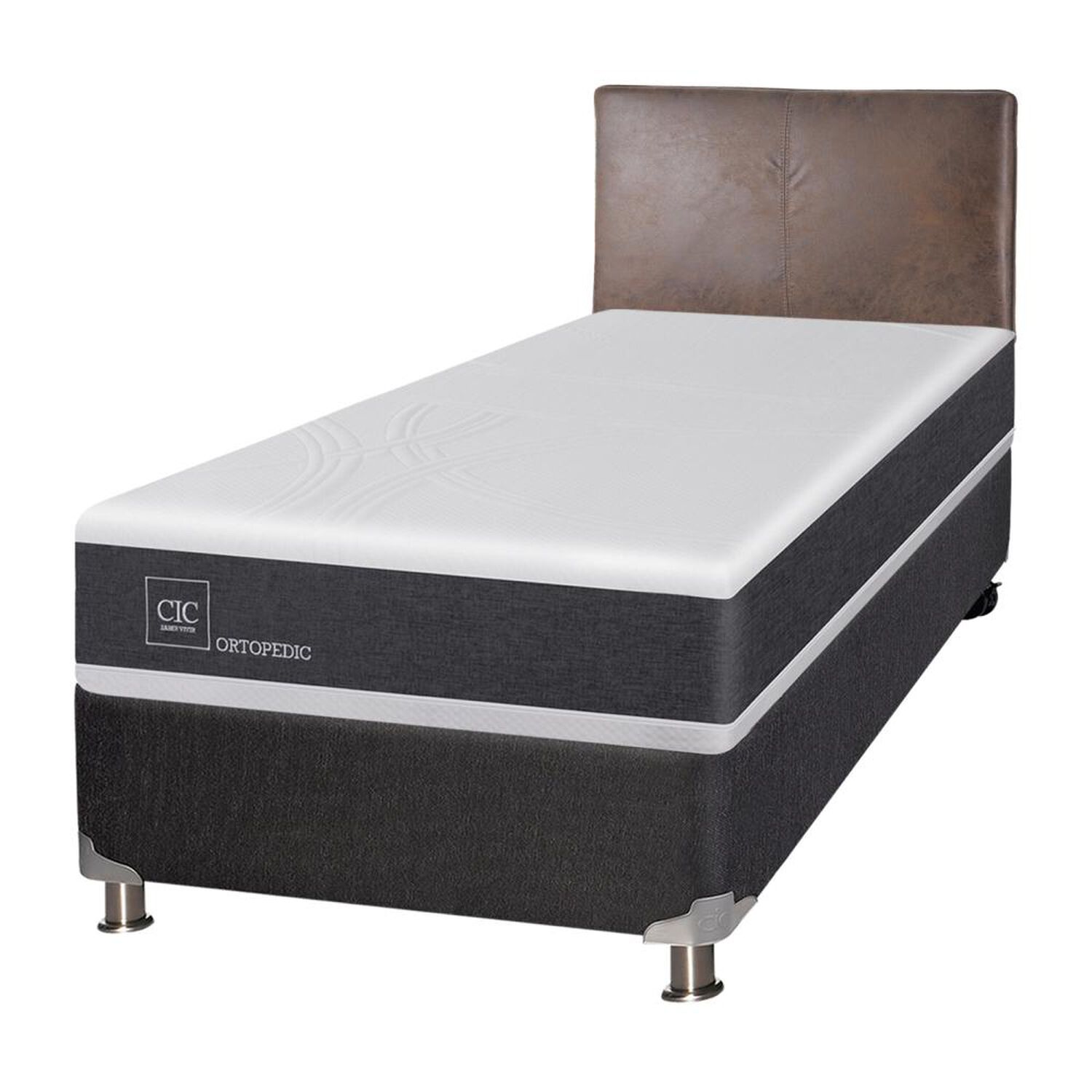 Box Spring Cic Ortopedic / 1.5 Plazas / Base Normal + Respaldo image number 1.0