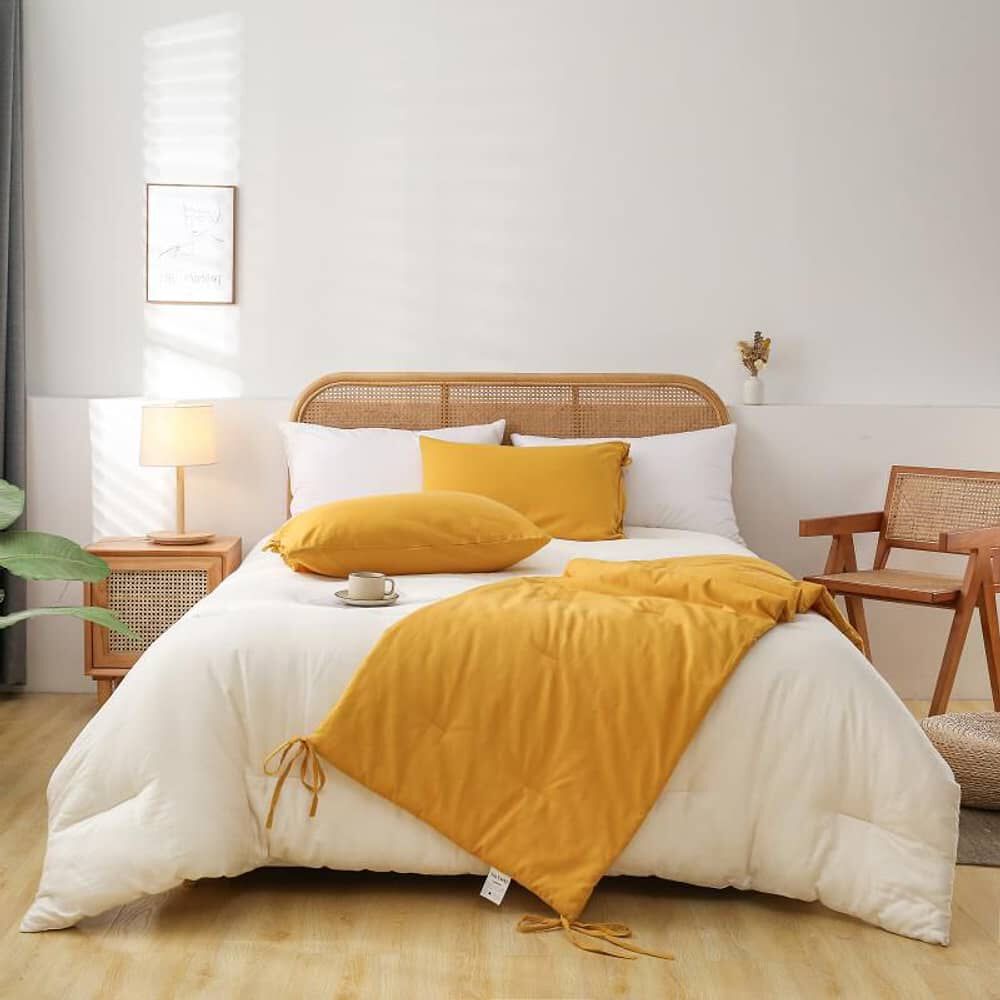 Set De Piecera De Lino Con 2 Fundas De Almohada image number 1.0