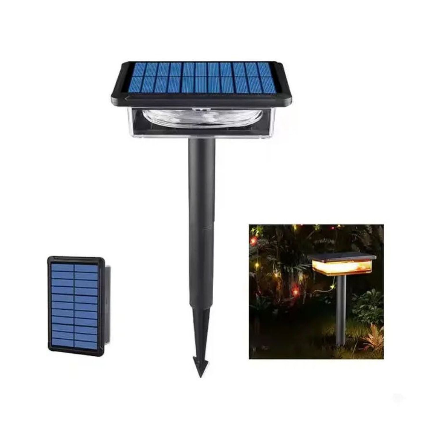 Estaca Solar Jardin Luz Calida Y Guirnalda Exterior image number 1.0