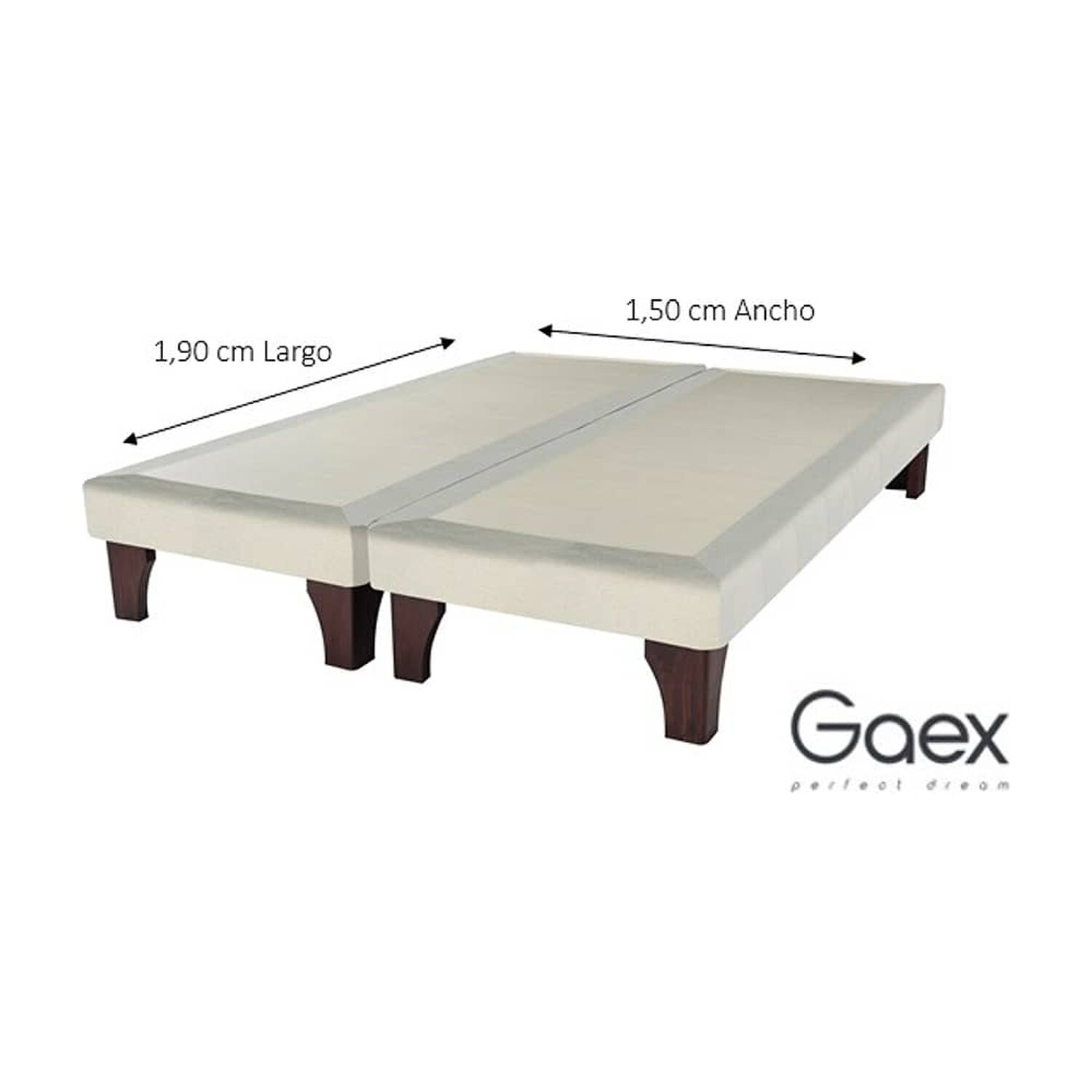 Cama Europea 2 Plazas 190 Respaldo Berna Bajo image number 2.0