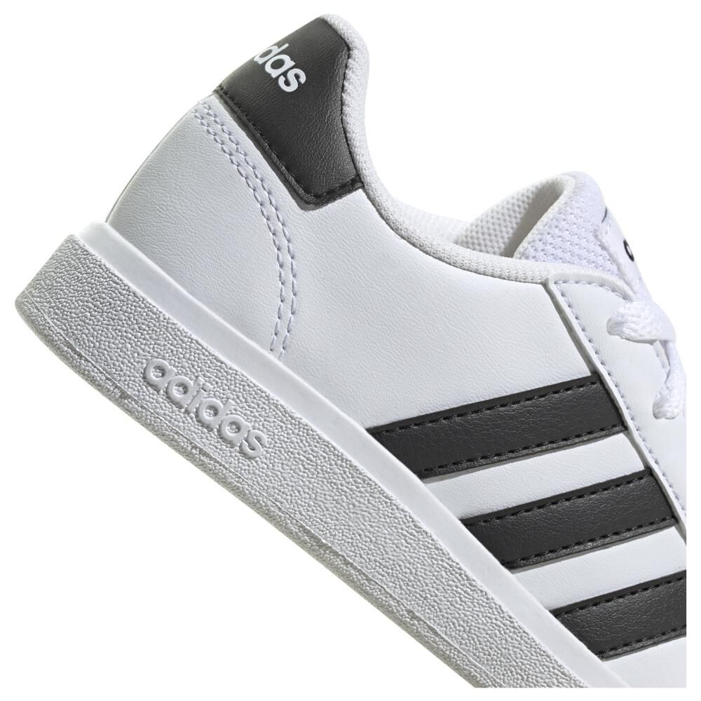 Zapatilla Infantil Unisex Adidas Grand Court Lifestyle Tennis Lace-up Blanco image number 8.0