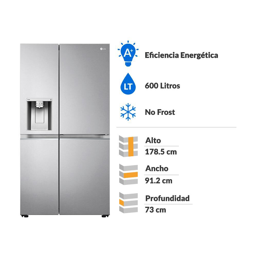 Refrigerador Side By Side LG LS66SDN / No Frost / 600 Litros / A+ image number 1.0