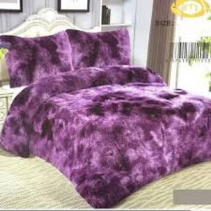 Cobertor Plush Peludo King 2 Plazas Morado