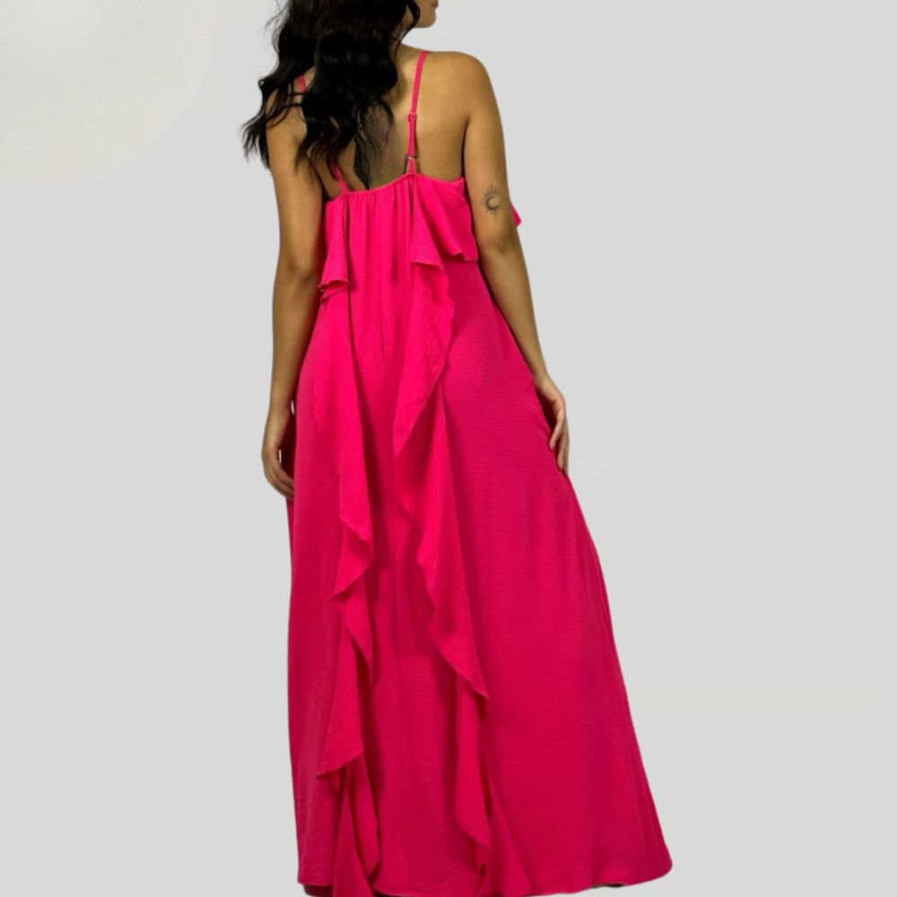 Vestido Largo De Crepe image number 1.0
