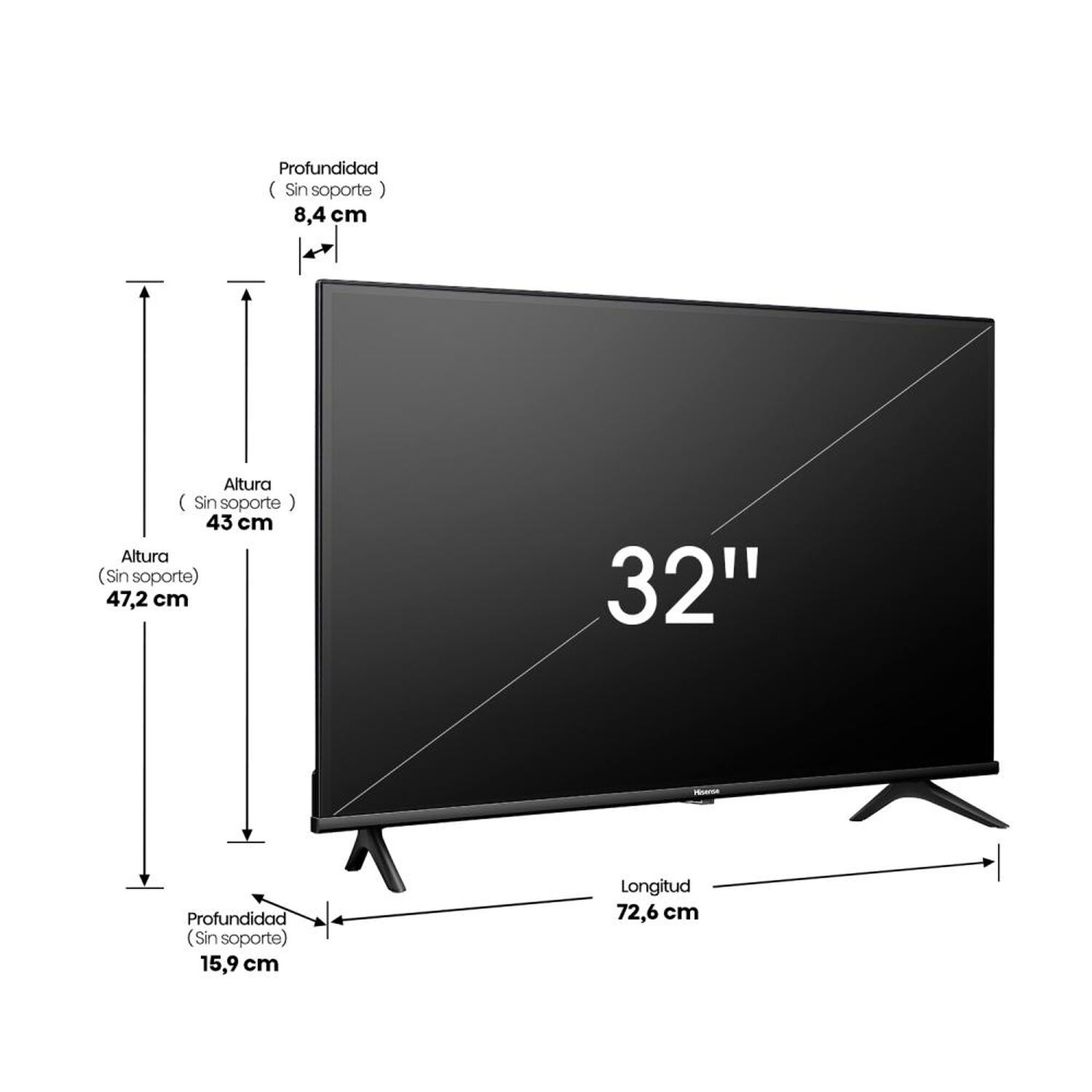 Led 32" Hisense A4K / HD / Smart TV image number 1.0