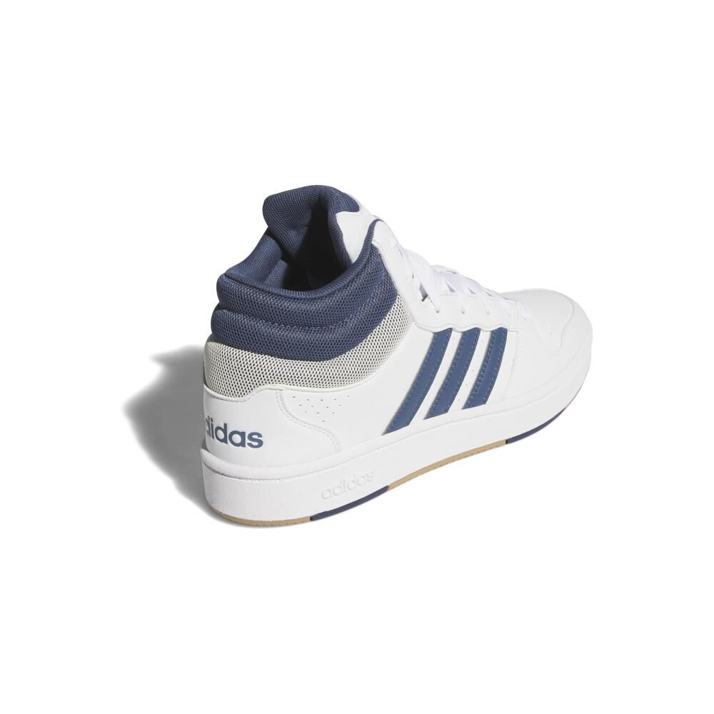 Zapatilla Basketball Unisex Adidas Hoops Mid Classic Blanco image number 3.0