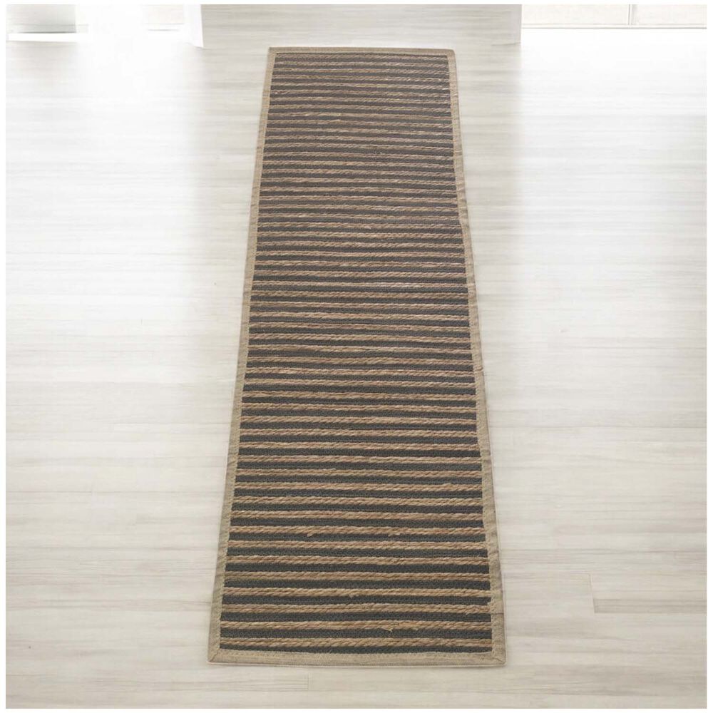 Alfombra De Pasillo Hecha A Mano De Yute De Tejido 60x180 Cm image number 3.0