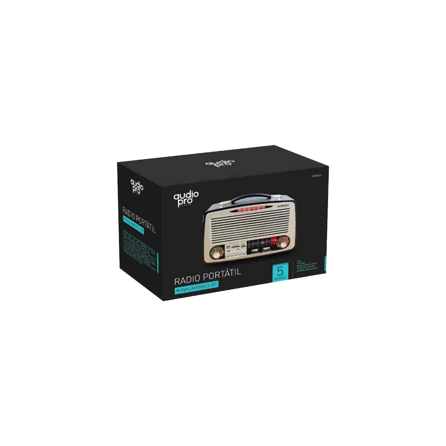 Parlante Retro Port&aacute;til Con Radio Y Bluetooth 5w - Ps image number 1.0