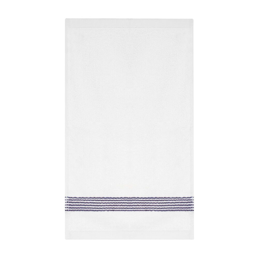 Toalla De Cara Mav Nautica 100% Algod&oacute;n Suave 30x50cm Blanca-azul Marino image number 4.0