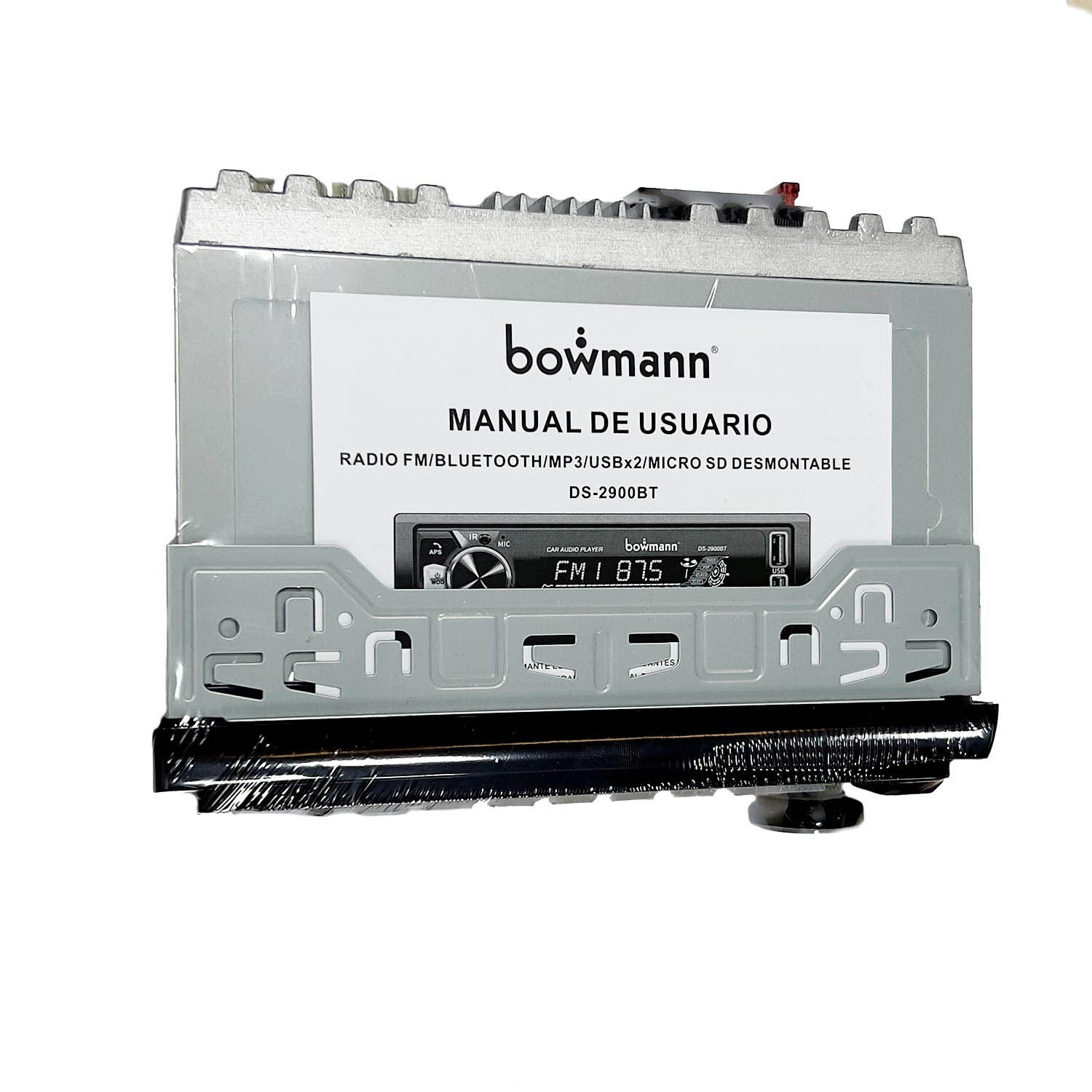 Radio Auto 1 Din Bowmann Bluetooth Usb Sd Aux Mp3 Ds-2900bt image number 2.0